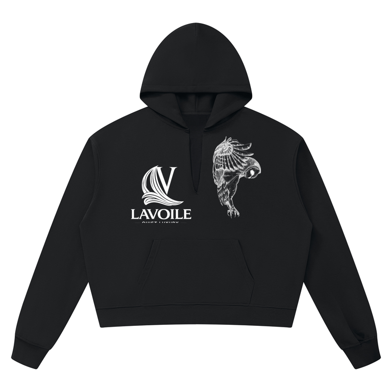 Unisex Boxy Raw Edge Hoodie