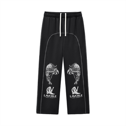Contrast-Stitched Fleece Sweatpants