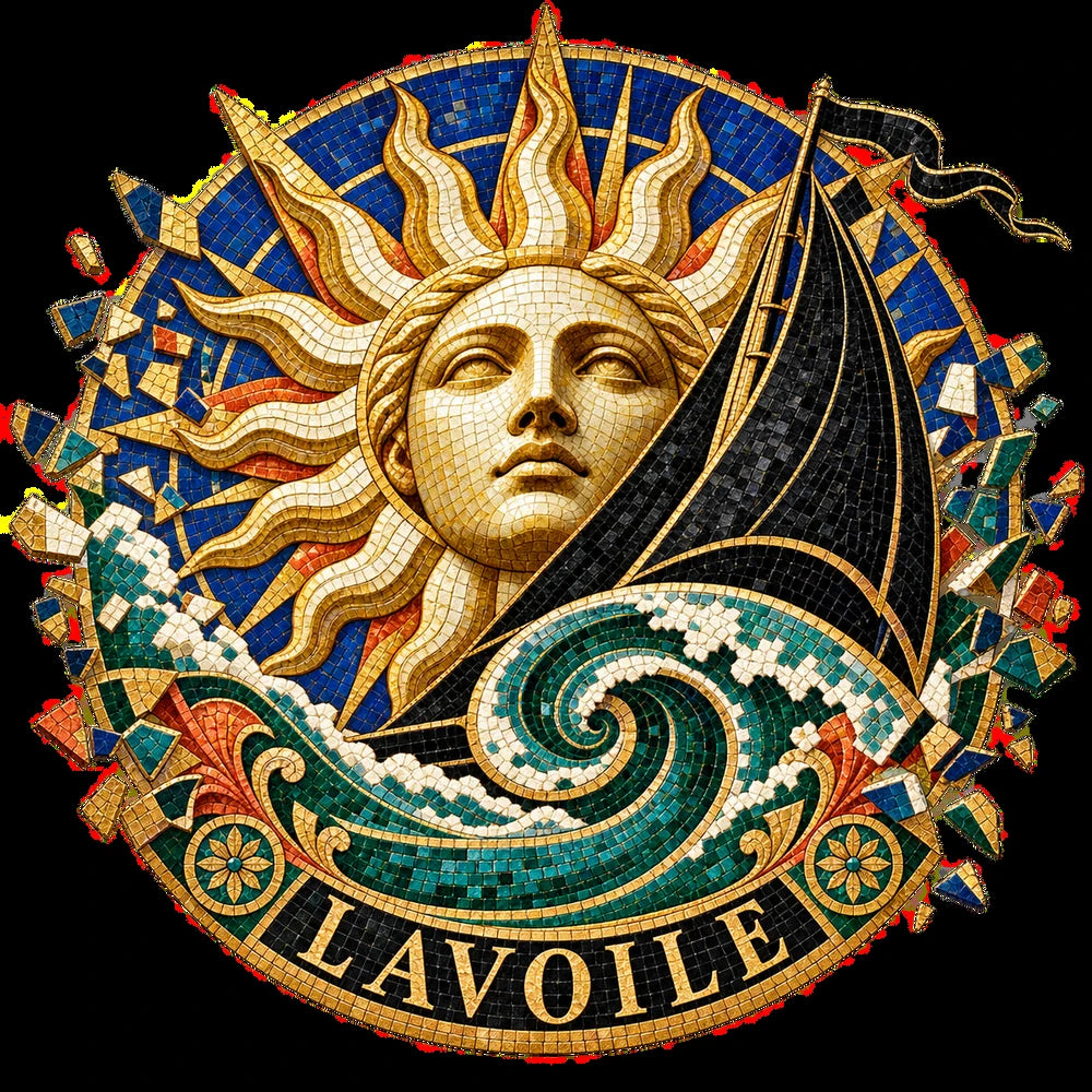 Original LAVOILE nautical sun artwork
